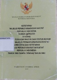 Majelis Permusyawaratan Rakyat Republik Indonesia