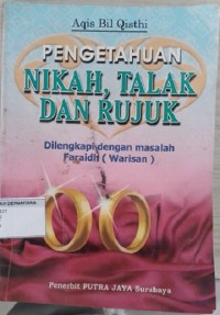 Pengetahuan Nikah, Talak dan Rujuk